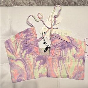 Zara Pastel Tie-Dye Crop Top